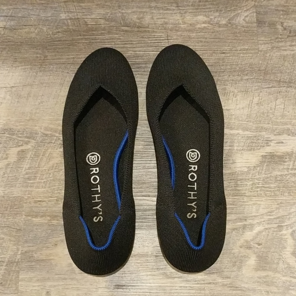 Rothy's Black Round Flats - 8.5